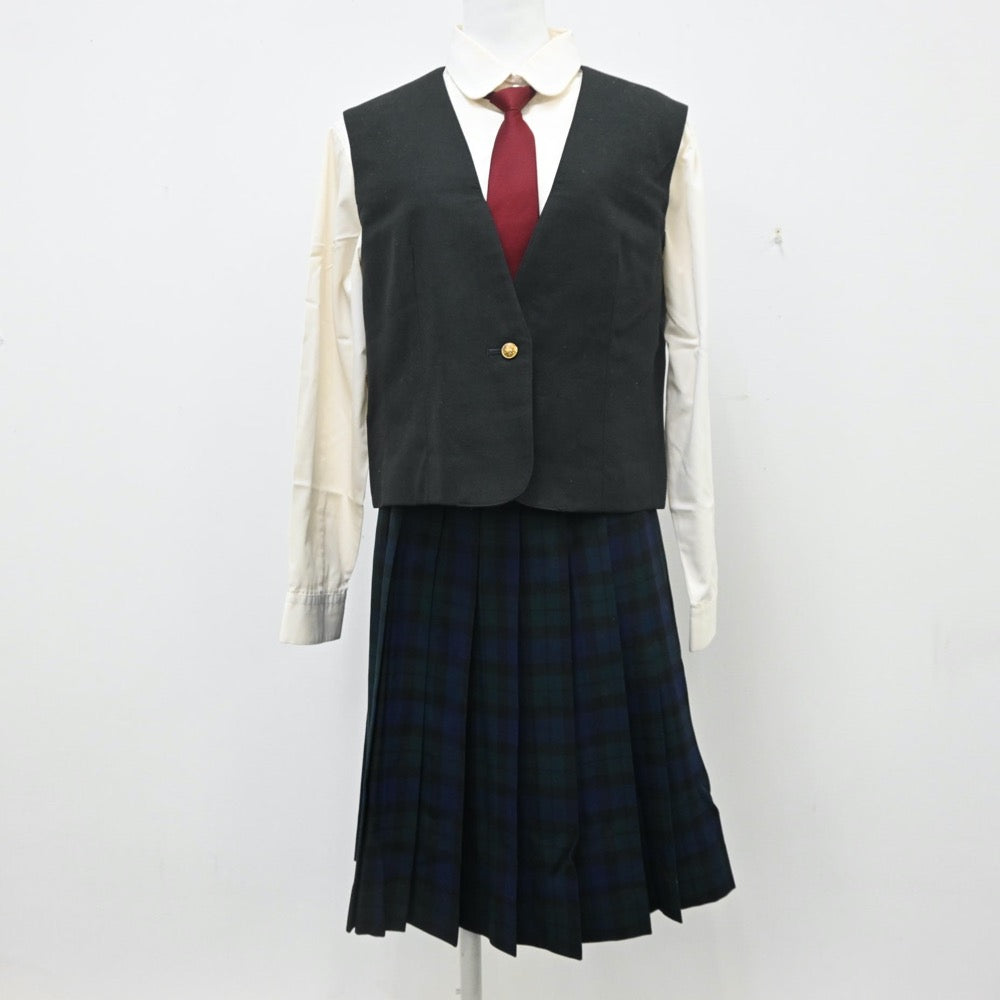 【中古】宮城県 仙台育英学園高等学校 女子制服 7点（ブレザー・シャツ・ベスト・スカート）sf009802