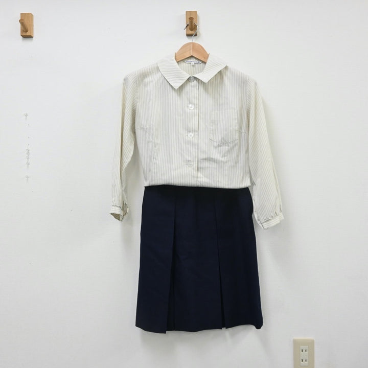 【中古】宮崎県 宮崎西高等学校 女子制服 5点（ブレザー・ベスト・シャツ・スカート）sf009810