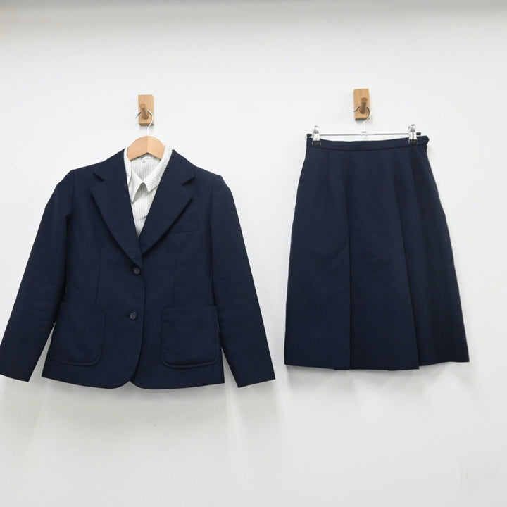 I391/Y(中古)福島県 本宮高校 女子制服7点 /M/BL/W63/丈54
