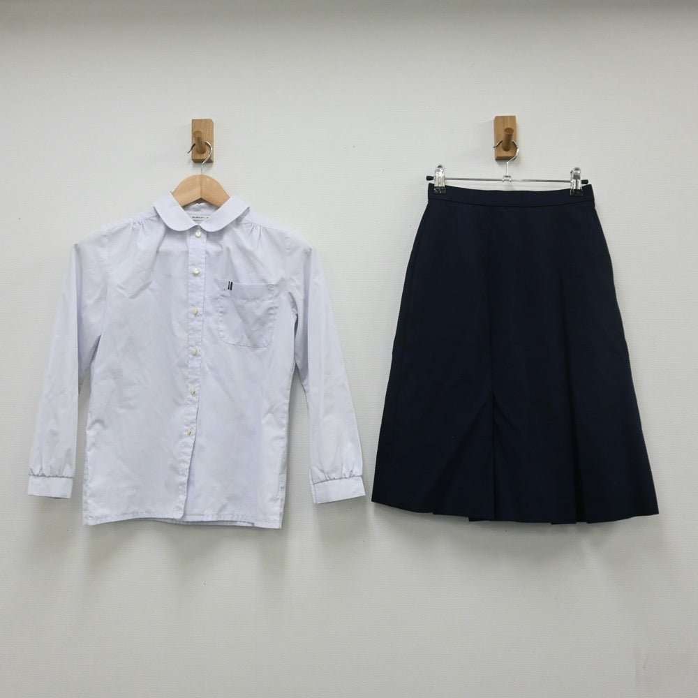 【中古】福岡県 福岡中央高等学校 女子制服 5点（ブレザー・シャツ・スカート）sf009817