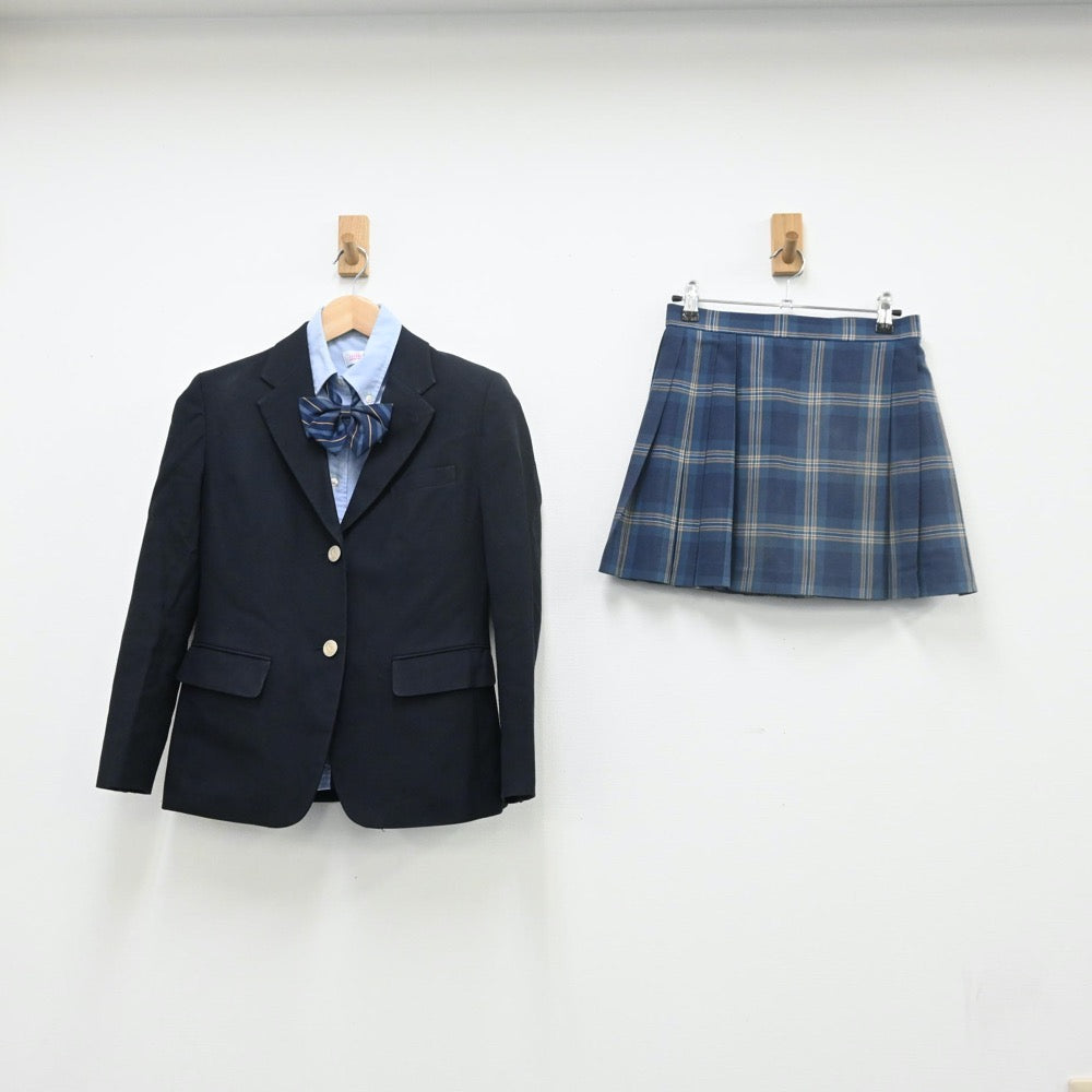 【中古】神奈川県 横浜清陵高等学校 女子制服 5点（ブレザー・シャツ・スカート）sf009826