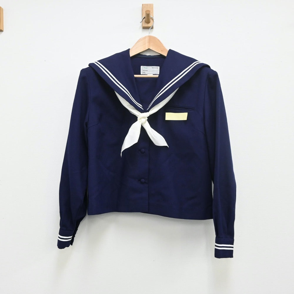中古制服】沖縄県 浦添中学校 女子制服 3点（セーラー服・スカート 