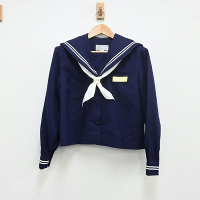 【中古】沖縄県 浦添中学校 女子制服 3点（セーラー服・スカート）sf009831