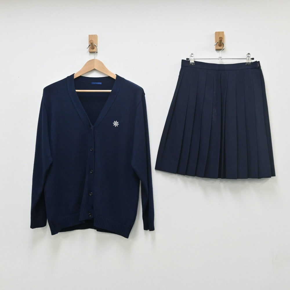 【中古】北海道 檜山北高等学校 女子制服 5点（セーラー服・ニット・スカート）sf009855