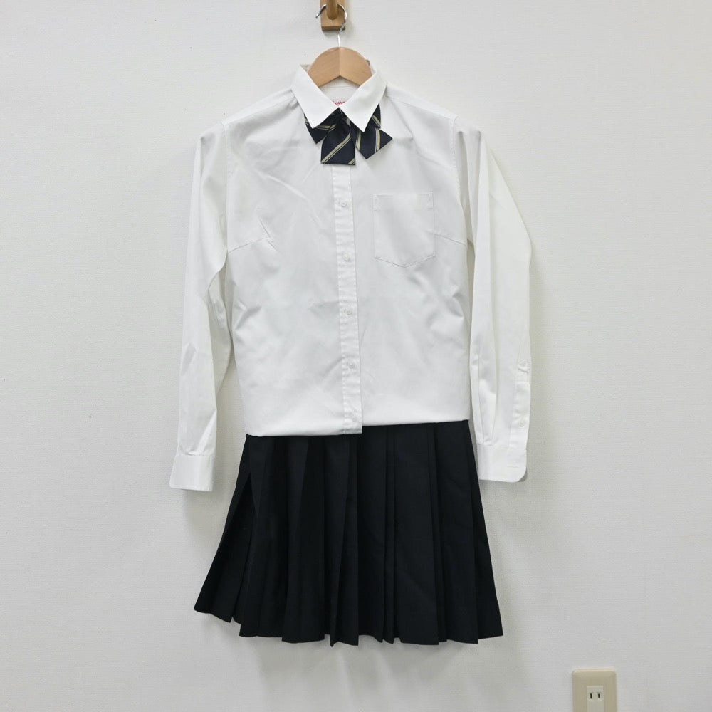 【中古】三重県 津田学園高等学校 女子制服 5点（ブレザー・シャツ・ニット・スカート）sf009862