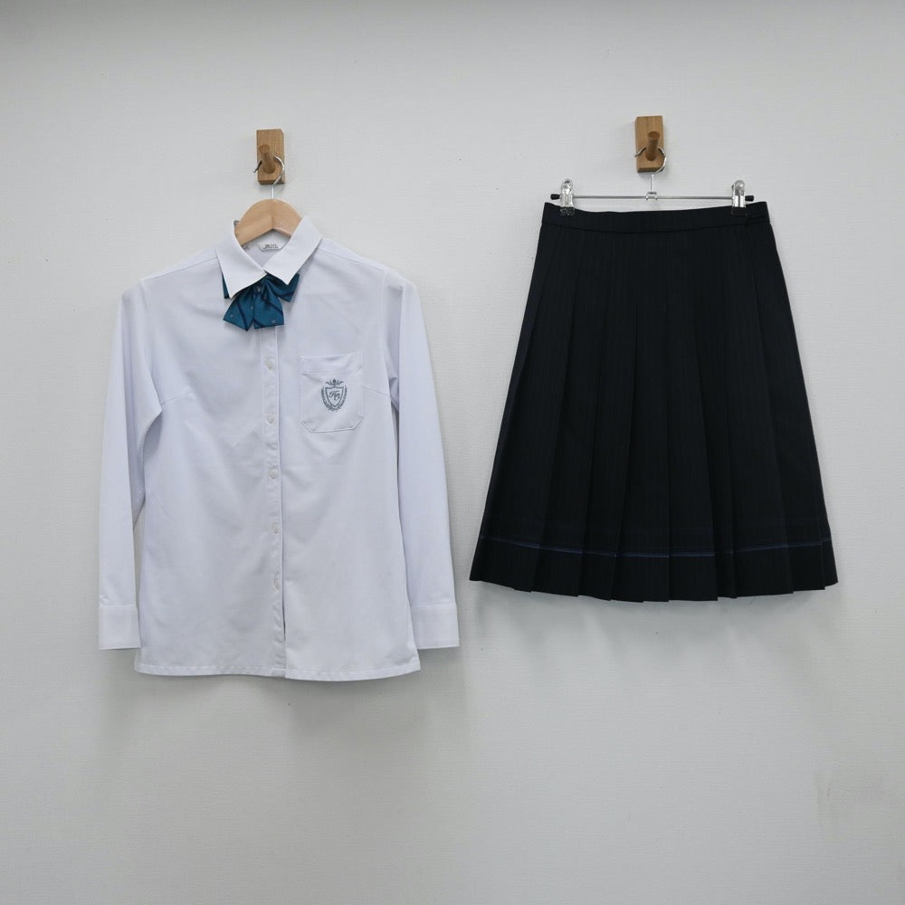 【中古】大阪府 東大谷高等学校 女子制服 5点（ブレザー・シャツ・ニット・スカート）sf009886