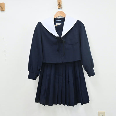 【中古】愛知県 瑞陵高等学校 女子制服 3点（セーラー服・スカート）sf009893