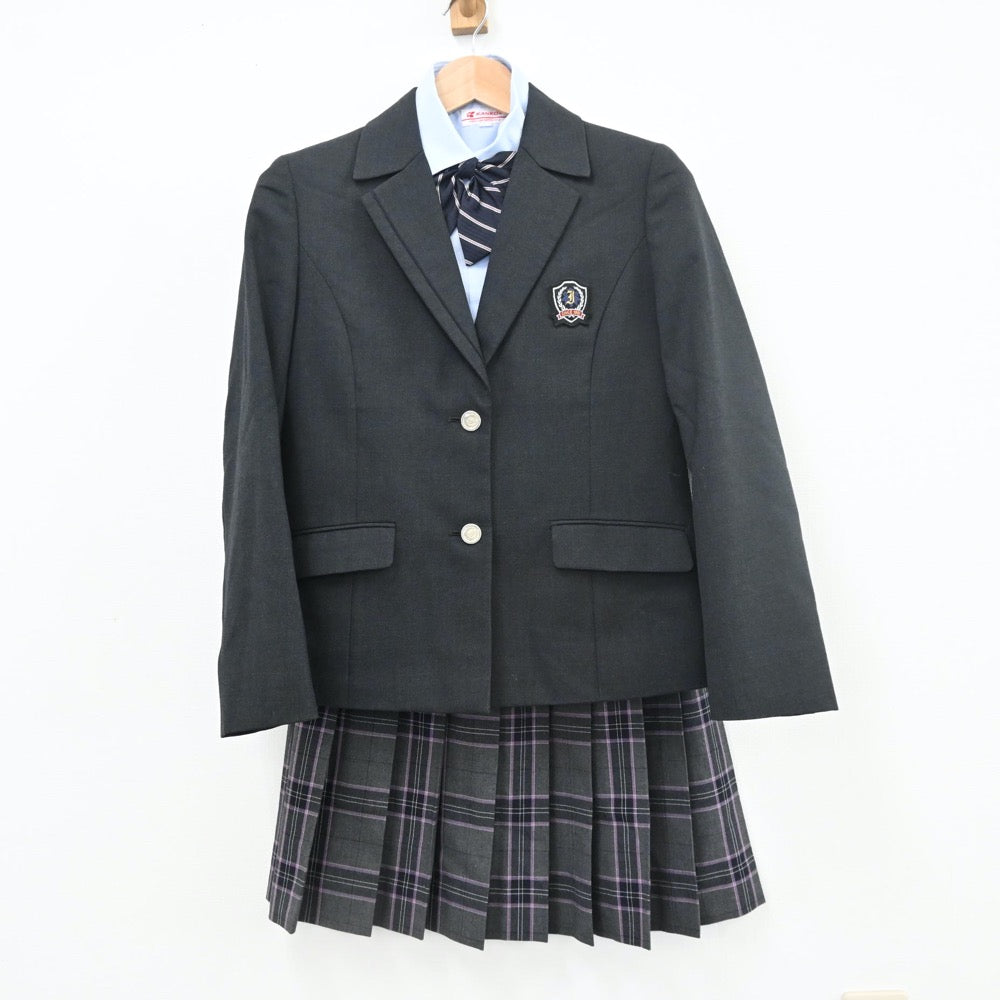 【中古】東京都 岩倉高等学校 女子制服 5点（ブレザー・シャツ・スカート）sf009945