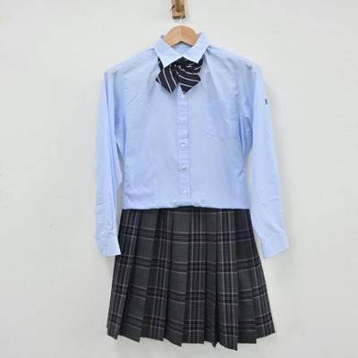 【中古】東京都 岩倉高等学校 女子制服 5点（ブレザー・シャツ・スカート）sf009945