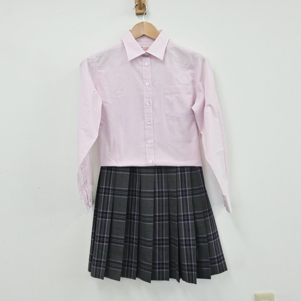 【中古】東京都 岩倉高等学校 女子制服 5点（ブレザー・シャツ・スカート）sf009945