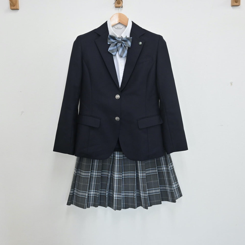 【中古】兵庫県 松陽高等学校 女子制服 7点（ブレザー・シャツ・スカート）sf009965