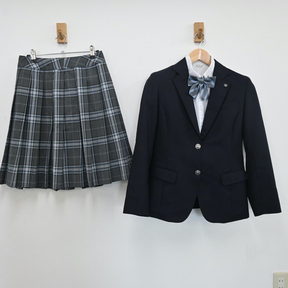 【中古】兵庫県 松陽高等学校 女子制服 7点（ブレザー・シャツ・スカート）sf009965