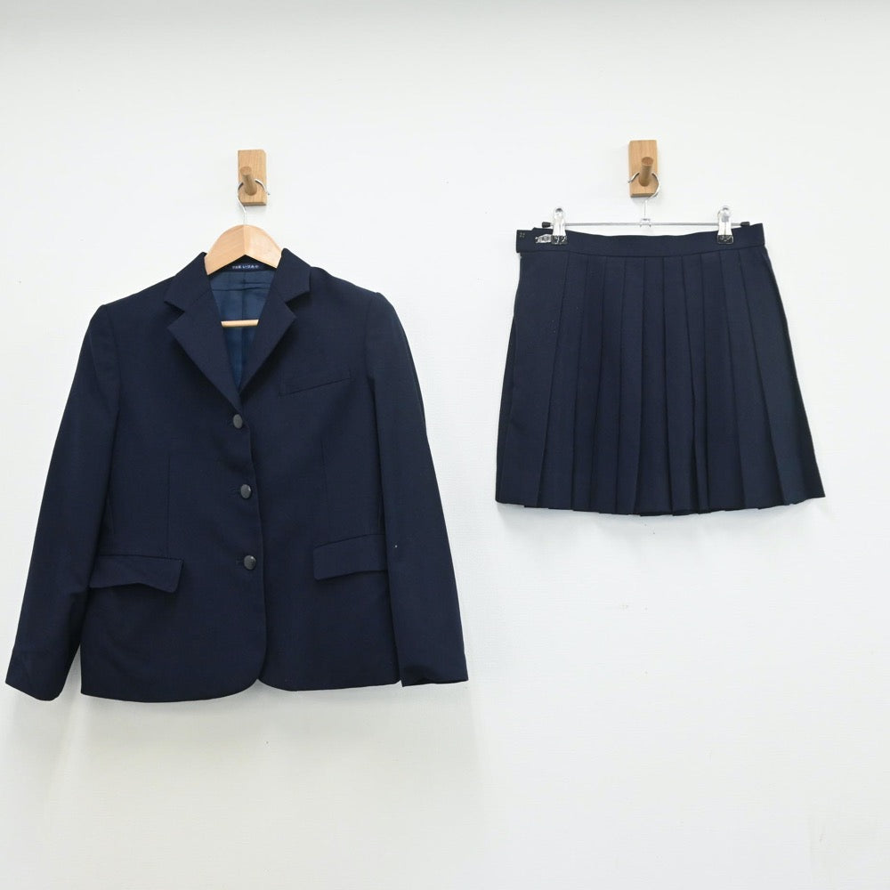 【中古】神奈川県 多摩高等学校 女子制服 3点（ブレザー・スカート・スカート）sf009977