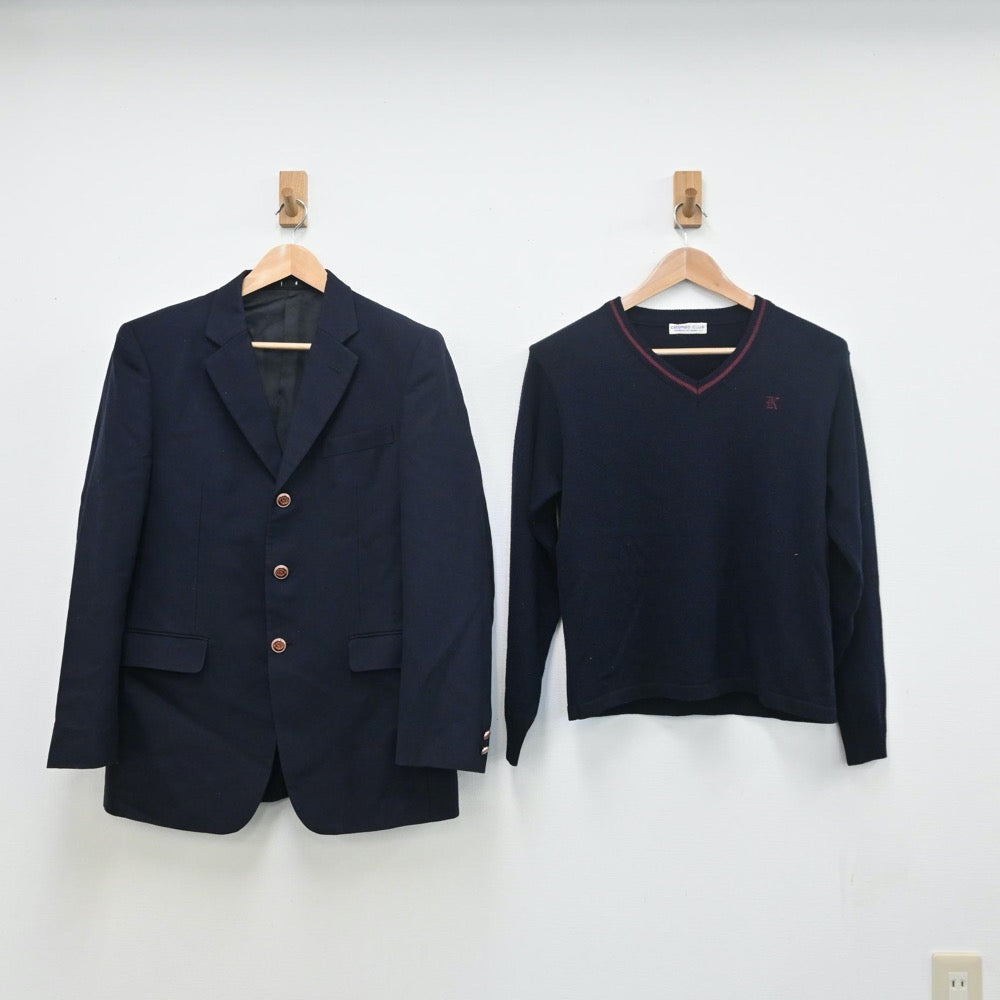 中古制服】静岡県 浜松開誠館高等学校 男子制服 7点（ブレザー