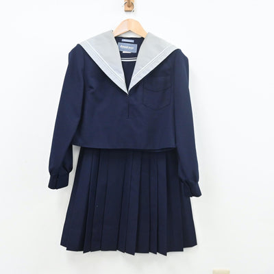 【中古】大阪府 四天王寺中学校 女子制服 2点（セーラー服・スカート）sf010004