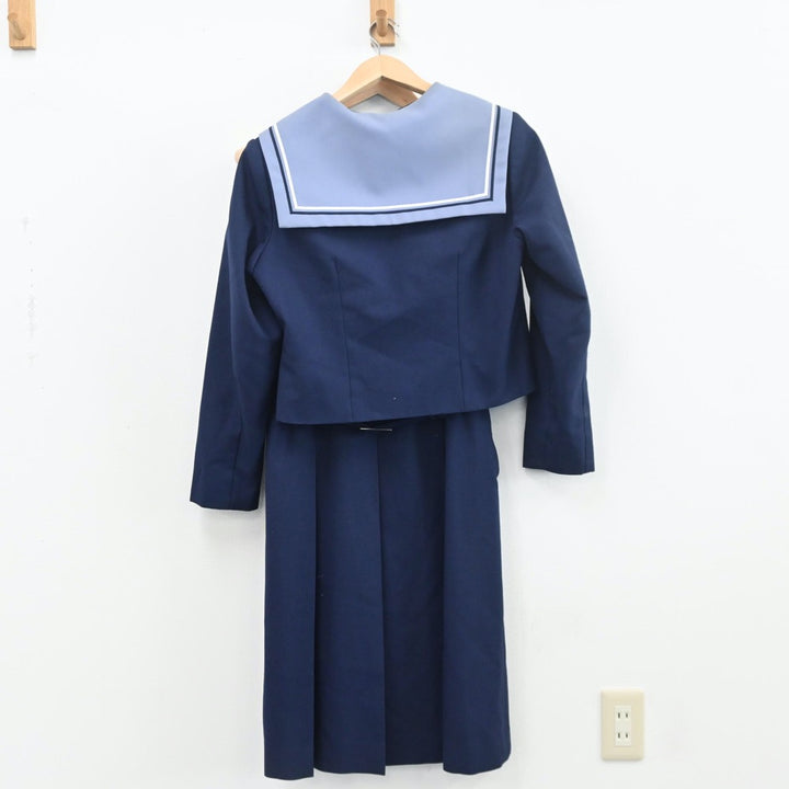 【中古】福岡県 高須中学校 女子制服 2点（セーラー服・ジャンパースカート）sf010033