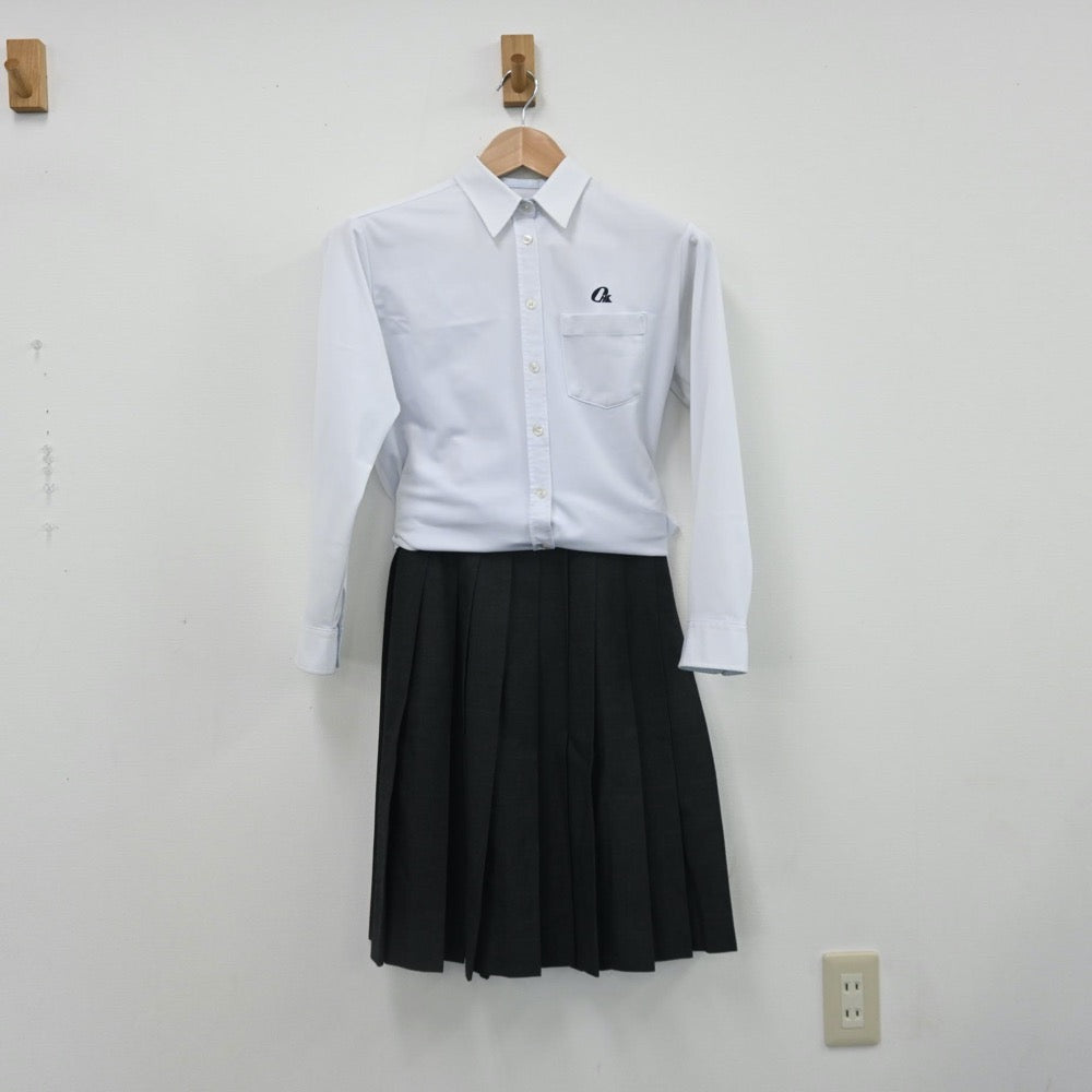 【中古】鹿児島県 鹿屋中央高等学校 女子制服 5点（ブレザー・シャツ・スカート）sf010083