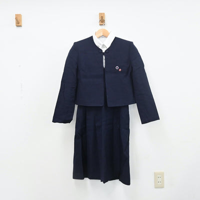 【中古】熊本県 信愛女学院 女子制服 4点（ブレザー・シャツ・ジャンパースカート）sf010086