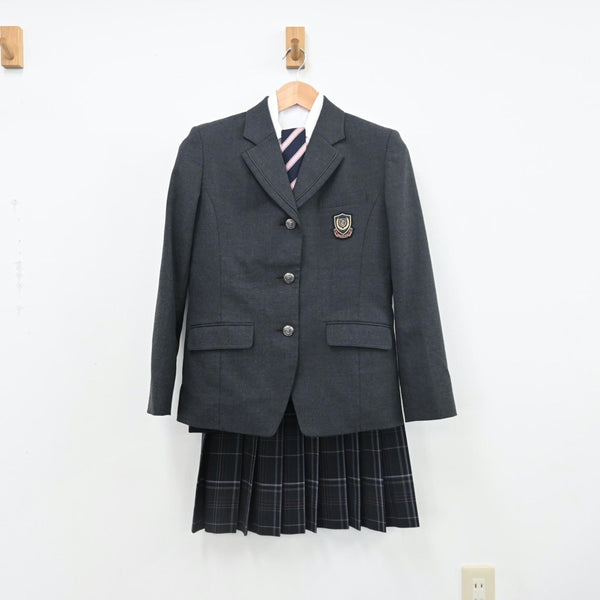 【中古】愛知県 大成高等学校 女子制服 7点（ブレザー・シャツ・ニット・スカート）sf010101