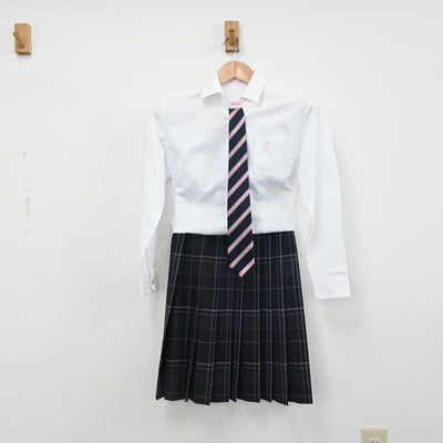 【中古】愛知県 大成高等学校 女子制服 7点（ブレザー・シャツ・ニット・スカート）sf010101
