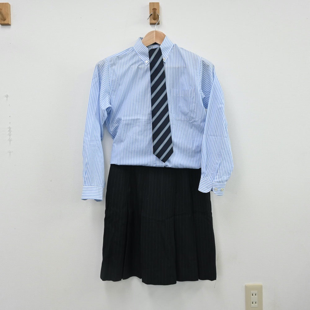 【中古】熊本県 九州学院高等学校 女子制服 7点（ブレザー・シャツ・ニット・スカート）sf010112