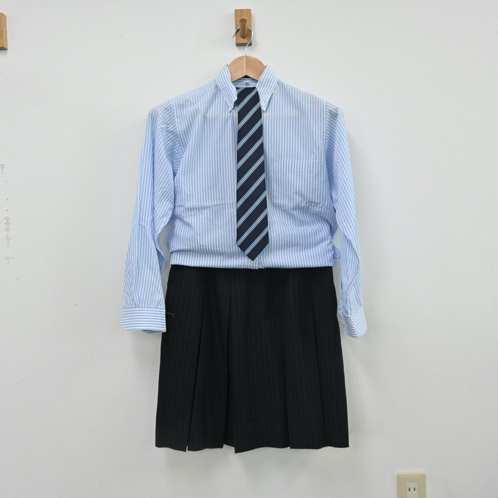 【中古】熊本県 九州学院高等学校 女子制服 6点（ブレザー・シャツ・スカート）sf010113