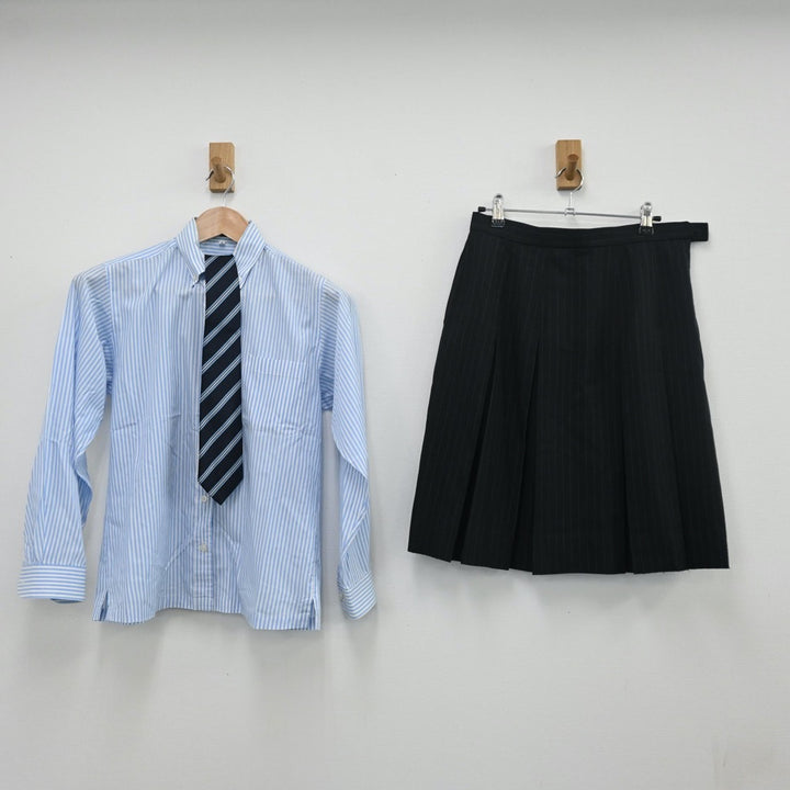 【中古】熊本県 九州学院高等学校 女子制服 6点（ブレザー・シャツ・スカート）sf010113