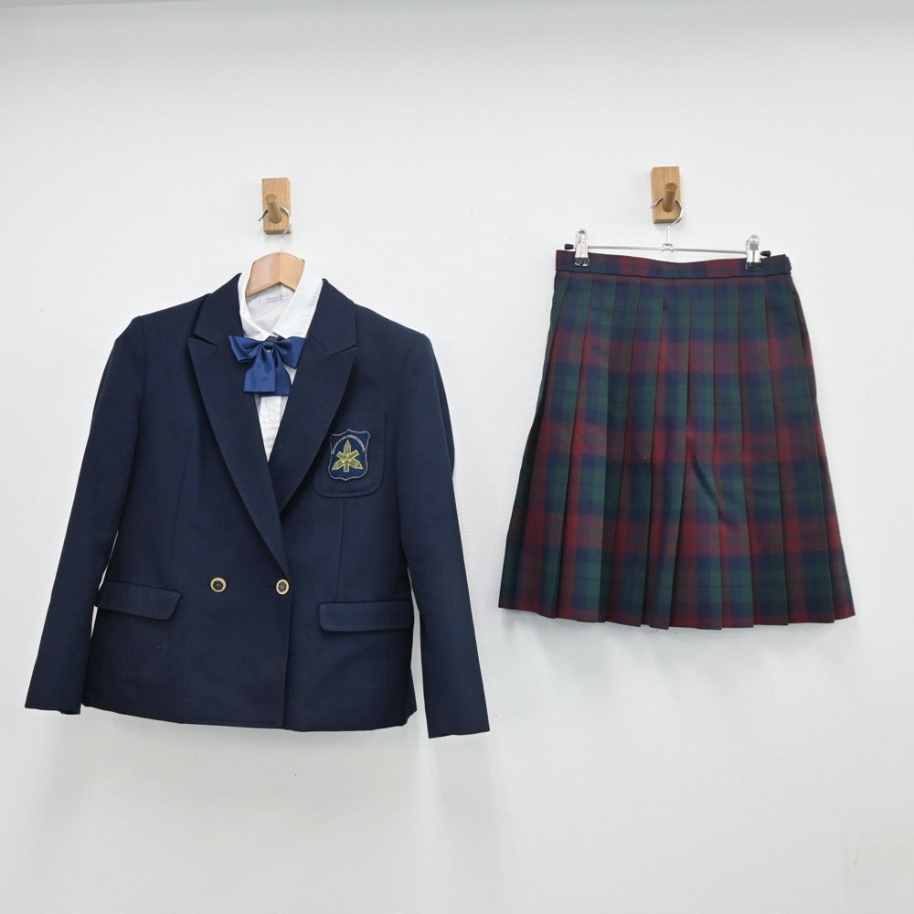 【中古】大分県 情報科学高等学校 女子制服 6点（ブレザー・シャツ・スカート）sf010120