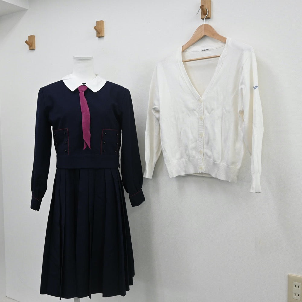 【中古】奈良県 帝塚山中学高等学校 女子制服 3点（ブレザー・ニット・スカート）sf010128