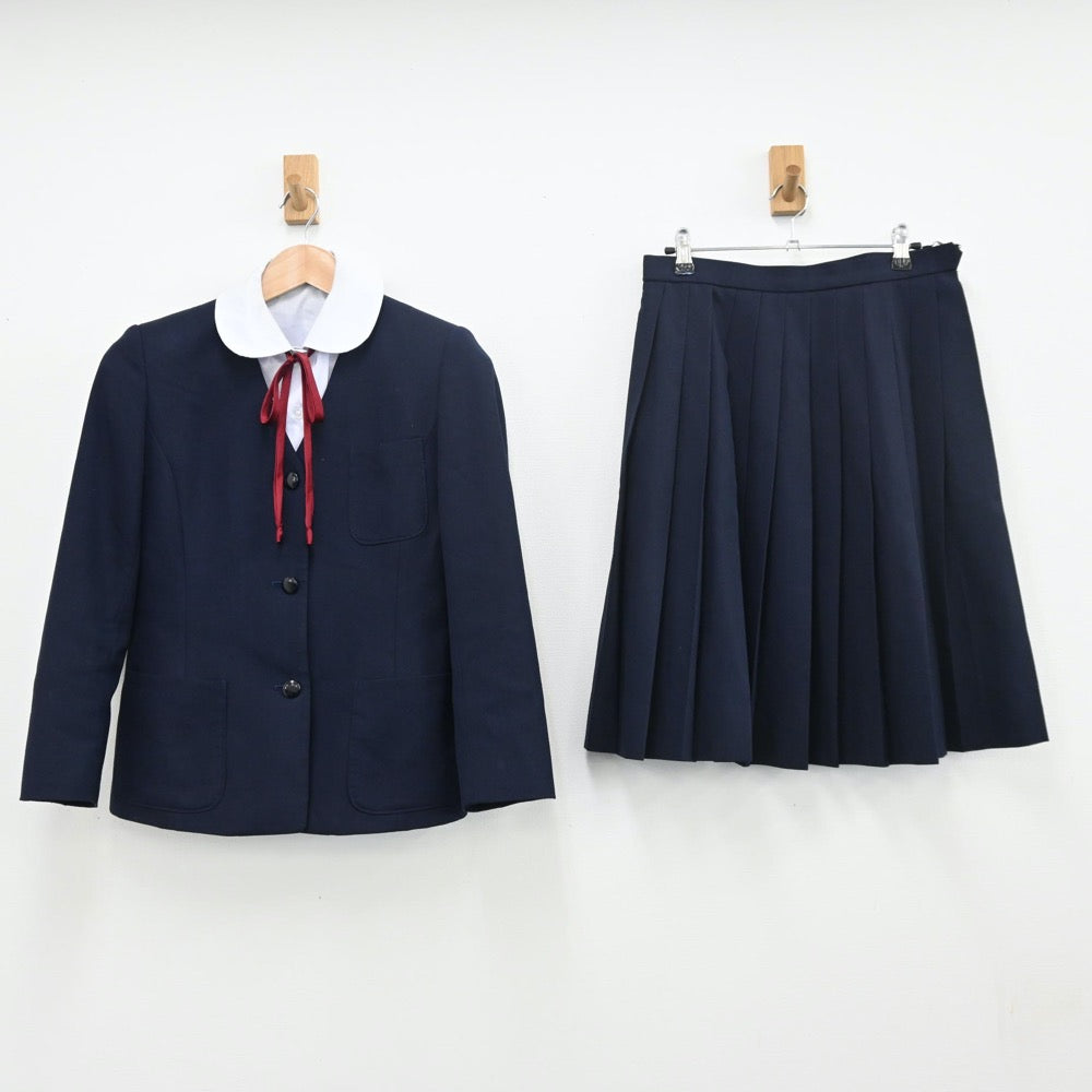 【中古】奈良県 大瀬中学校 女子制服 4点（ブレザー・シャツ・スカート）sf010130