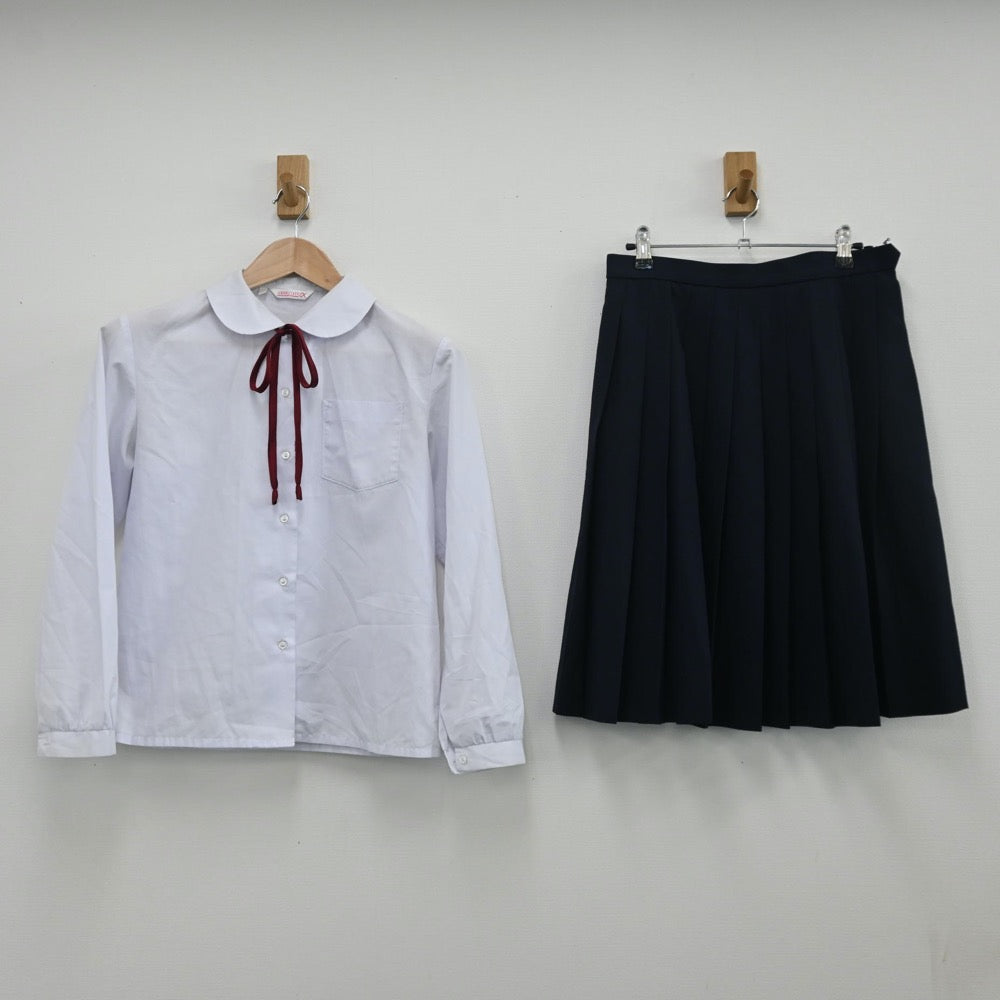 【中古】奈良県 大瀬中学校 女子制服 4点（ブレザー・シャツ・スカート）sf010130
