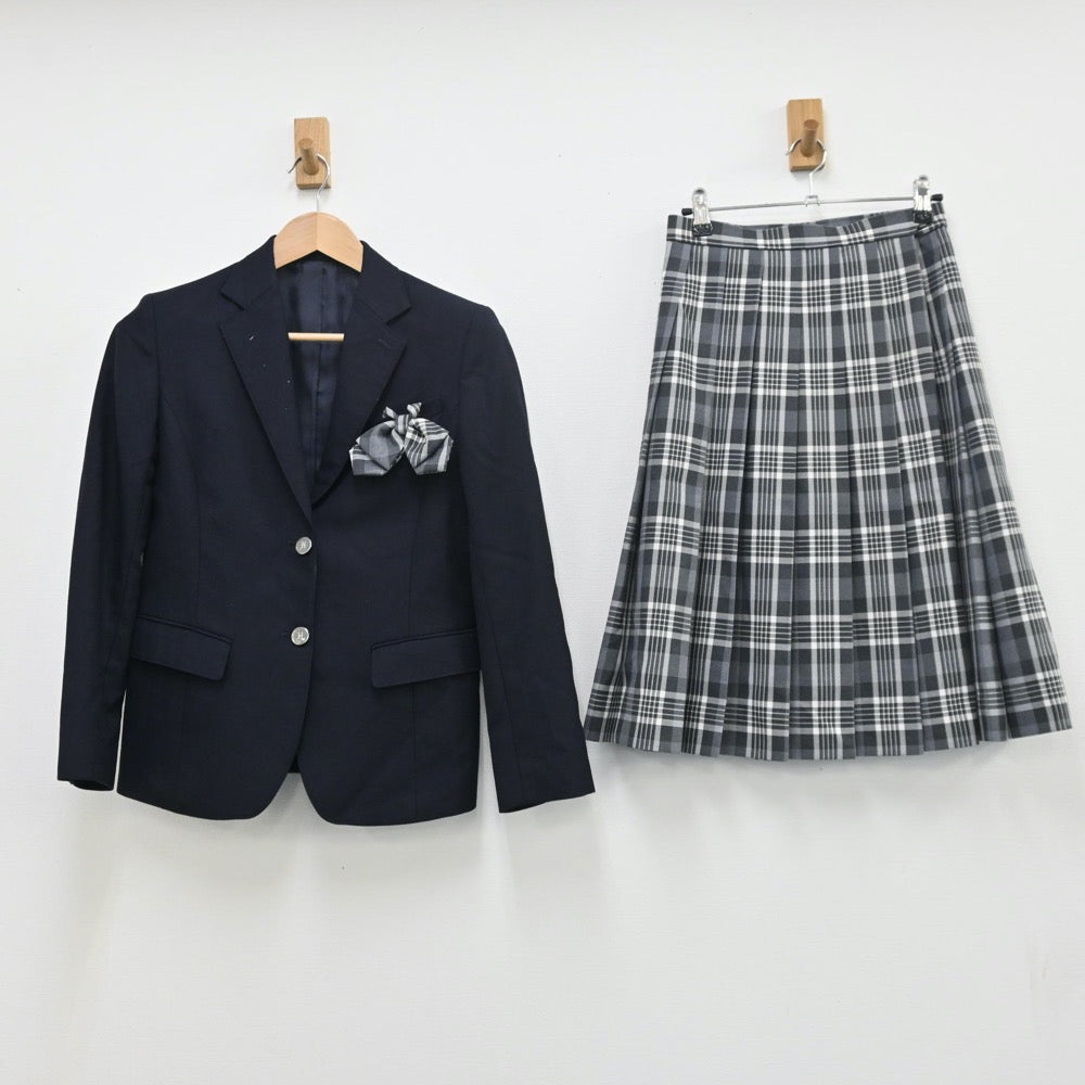 【中古】埼玉県 本庄東高等学校附属中学校 女子制服 4点（ブレザー・ニット・スカート）sf010156