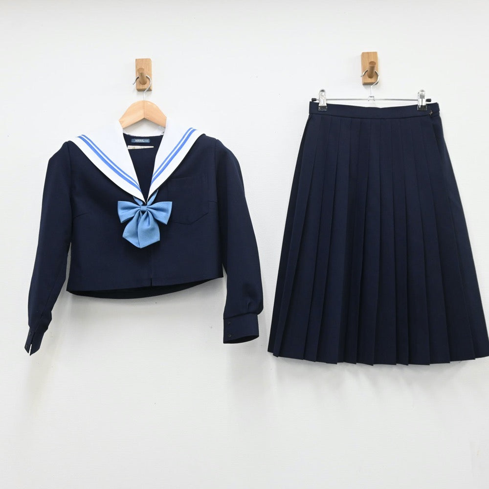 【中古】愛知県 みよし市立三好丘中学校 女子制服 3点（セーラー服・スカート）sf010163