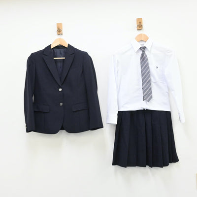 【中古】京都府 京都すばる高等学校 女子制服 5点（ブレザー・シャツ・スカート）sf010173