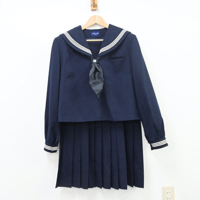 【中古】埼玉県 栗橋東中学校 女子制服 3点（セーラー服・スカート）sf010175