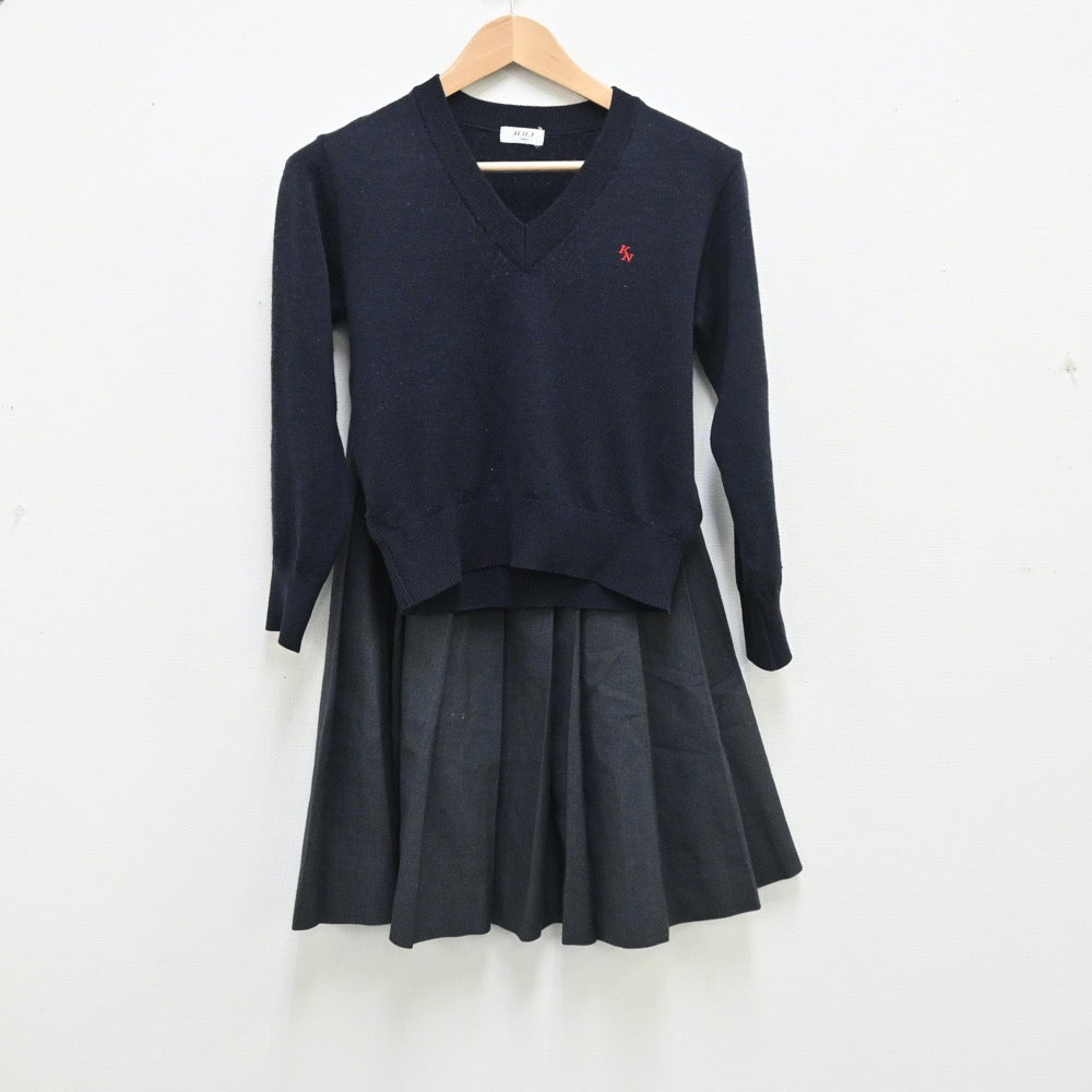 中古制服】滋賀県 甲南高等学校 女子制服 3点（ブレザー・ニット