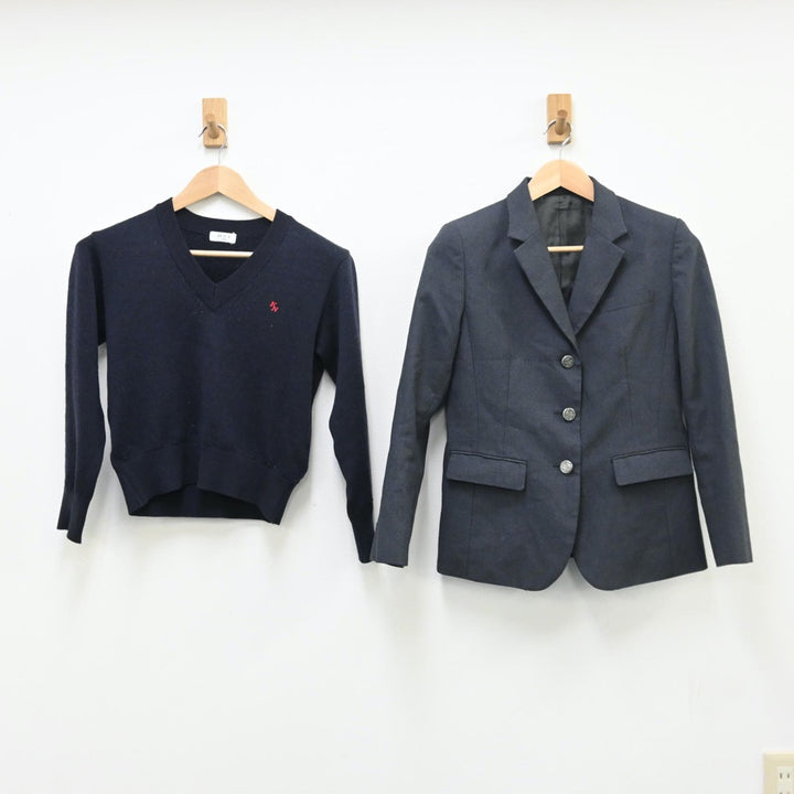 中古制服】滋賀県 甲南高等学校 女子制服 3点（ブレザー・ニット