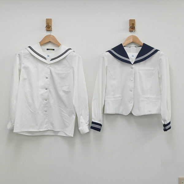 【中古】静岡県 磐田北高等学校 女子制服 2点（セーラー服）sf010199