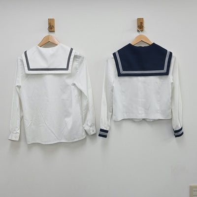 【中古】静岡県 磐田北高等学校 女子制服 2点（セーラー服）sf010199
