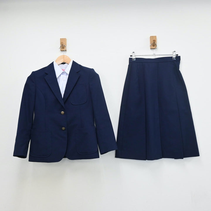 【中古】千葉県 高洲第一中学校 女子制服 3点（ブレザー・シャツ・スカート）sf010237