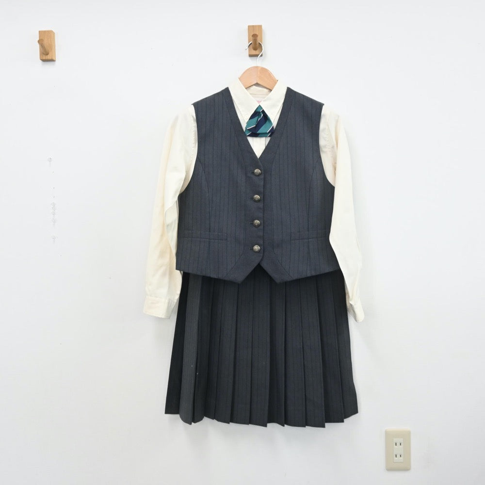 【中古】富山県 富山第一高等学校 女子制服 6点（ブレザー・シャツ・ベスト・スカート）sf010271