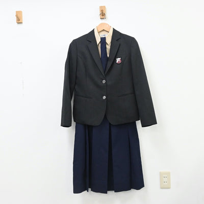 【中古】長野県 長野清泉女学院高等学校 女子制服 8点（ニット・シャツ・ブレザー・ジャンパースカート）sf010314