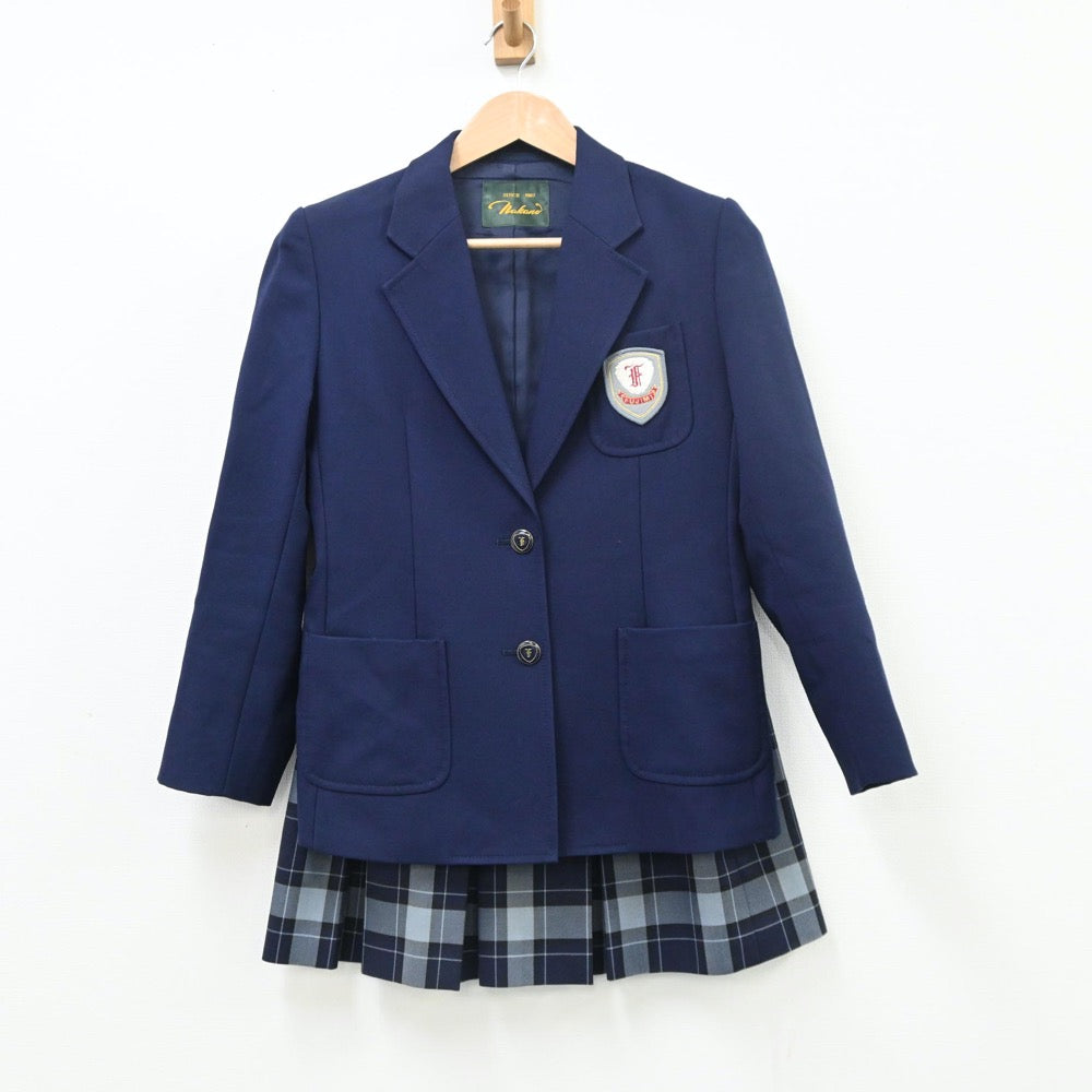 【中古】東京都 富士見高等学校 女子制服 3点（ブレザー・スカート）sf010332