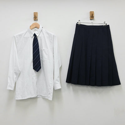 【中古】神奈川県 神奈川学園高等学校 女子制服 6点（ブレザー・シャツ・ニット・スカート）sf010339