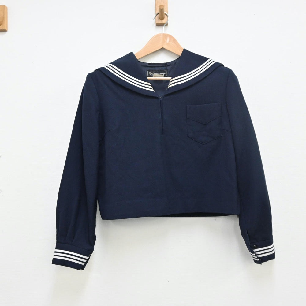 【中古】神奈川県 神奈川学園中学校 女子制服 2点（セーラー服・ジャンパースカート）sf010355