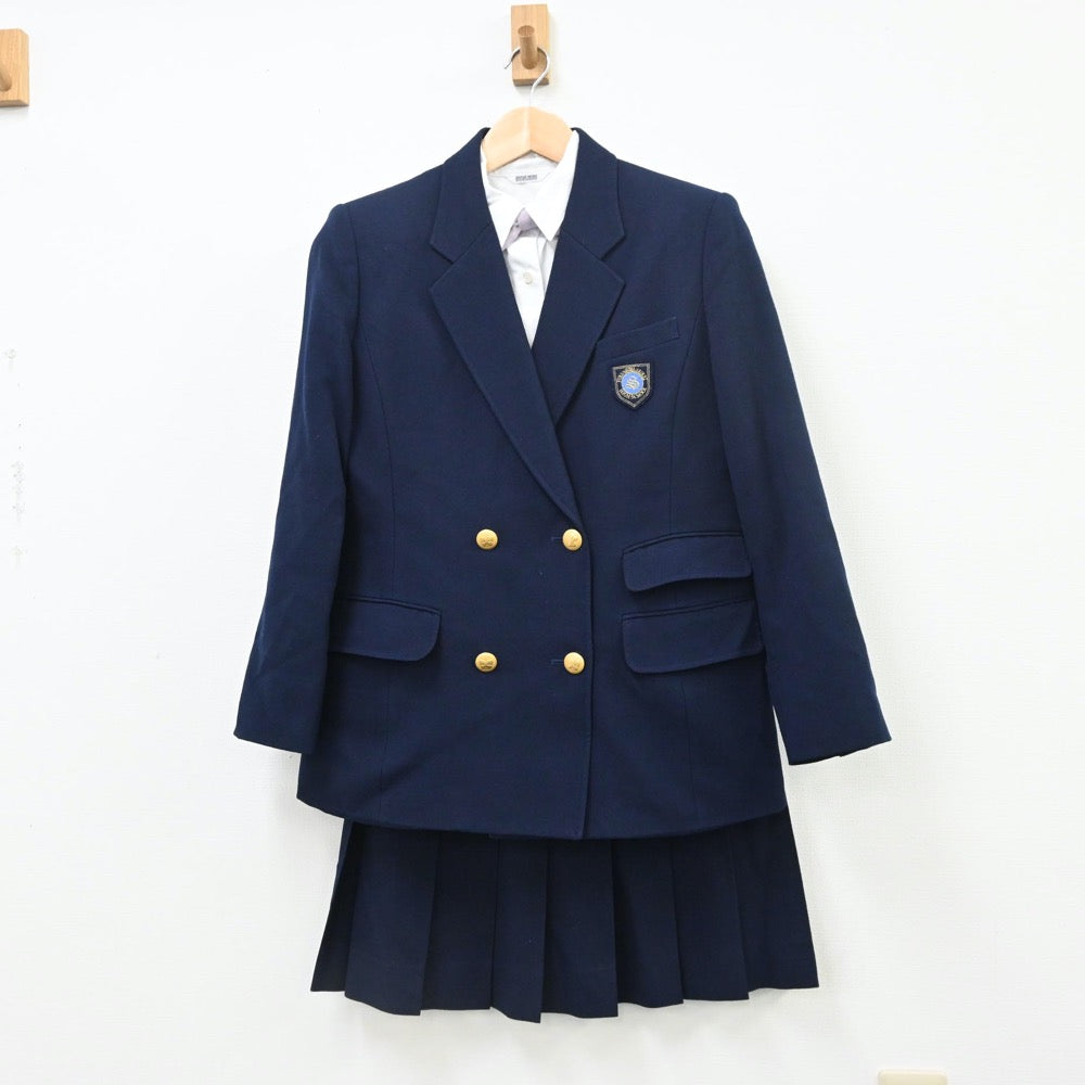 【中古】福島県 成蹊高等学校 女子制服 4点（ブレザー・シャツ・スカート）sf010364