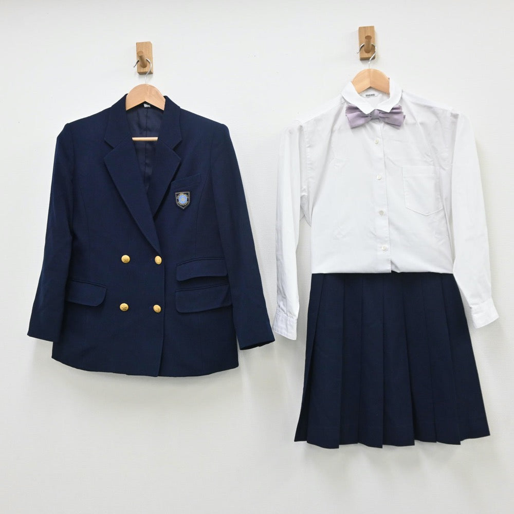 【中古】福島県 成蹊高等学校 女子制服 4点（ブレザー・シャツ・スカート）sf010364