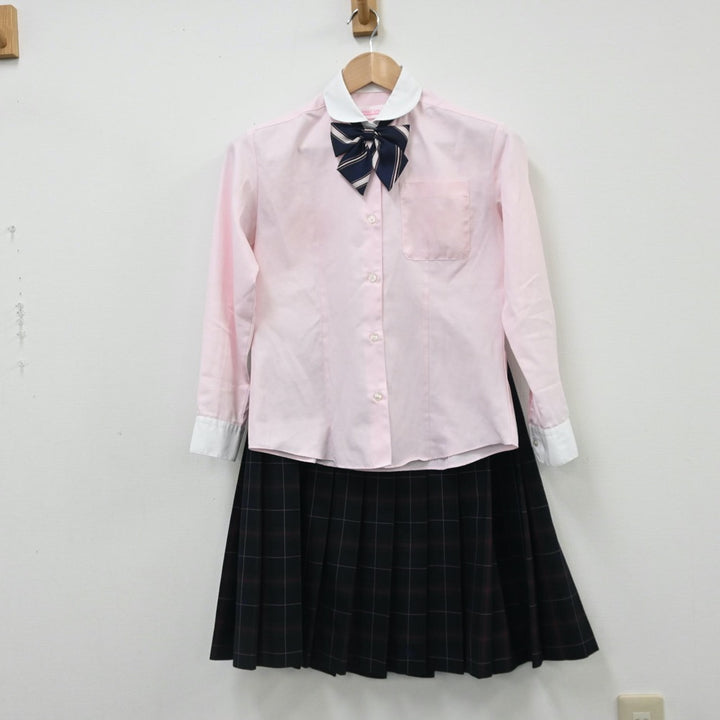 【中古】大阪府 羽衣学園高等学校 女子制服 6点（ブレザー・シャツ・シャツ・ニット・スカート）sf010389