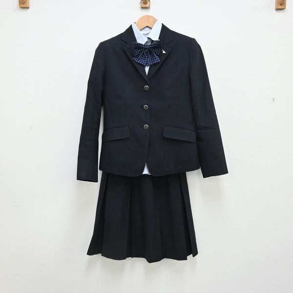 【中古】大阪府 大阪府立長野高等学校 女子制服 7点（ブレザー・ニット・シャツ・スカート）sf010408