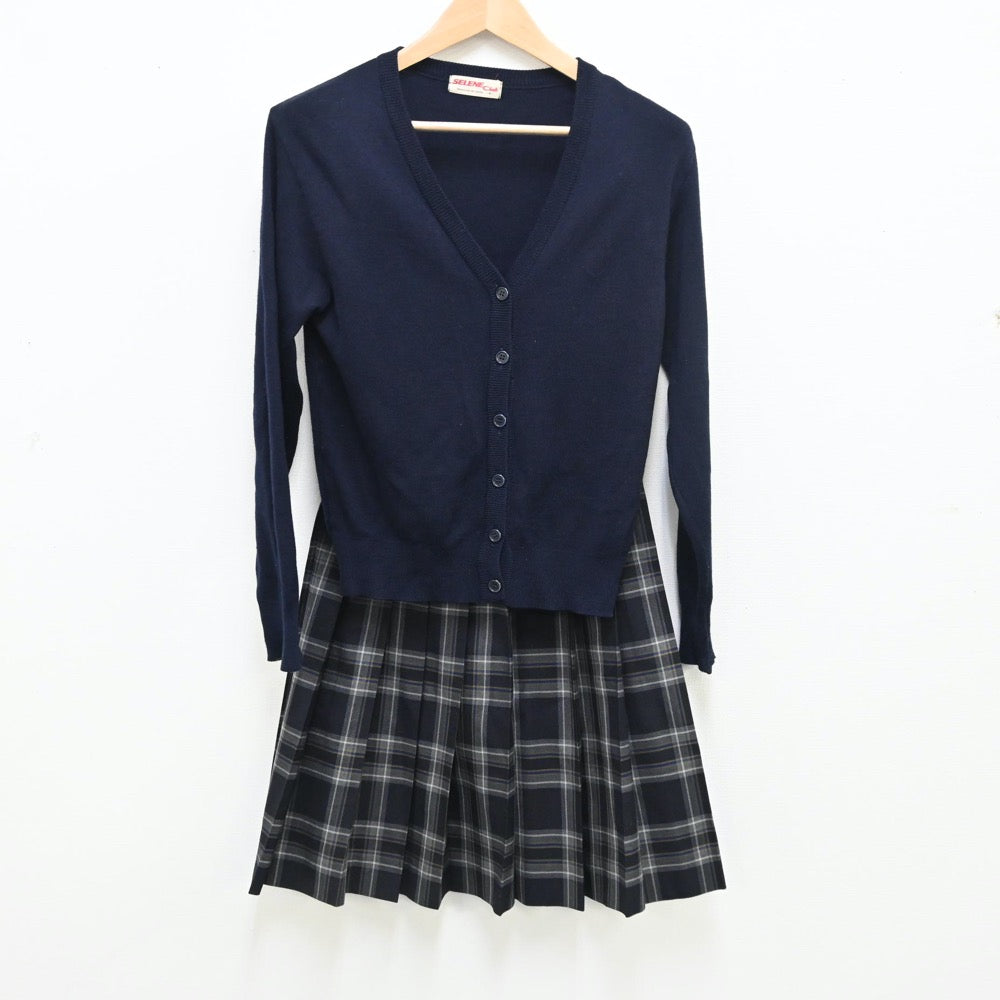 女子校　制服 中古制服】埼玉県 岩槻高等学校 女子制服 4点（ブレザー・ニット